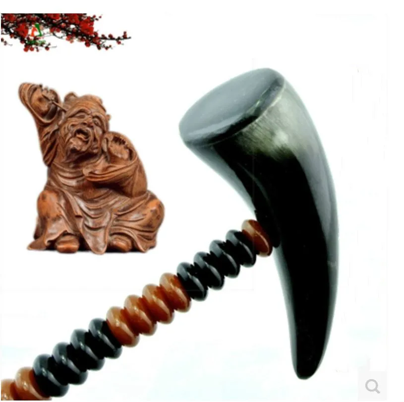 HANRIVER Massager itch scratched horn hammer knock scratching Scratch back rubs implement authentic scratching rake 1 pack