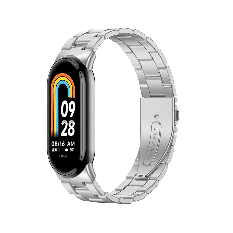 Sleek Stainless Steel Screwless Metal Bracelet Wristband