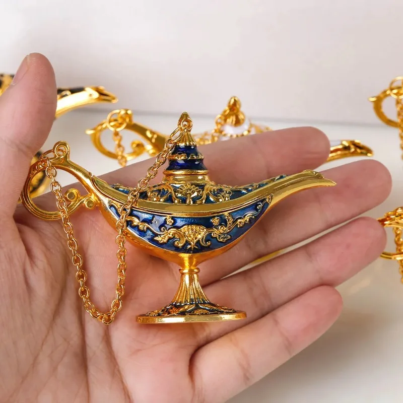 Wishing Lamp Aladdin Lamp Ornament Living Room Decoration Vintage Palace Style Russian Home Festivals Dinner Decor Crafts