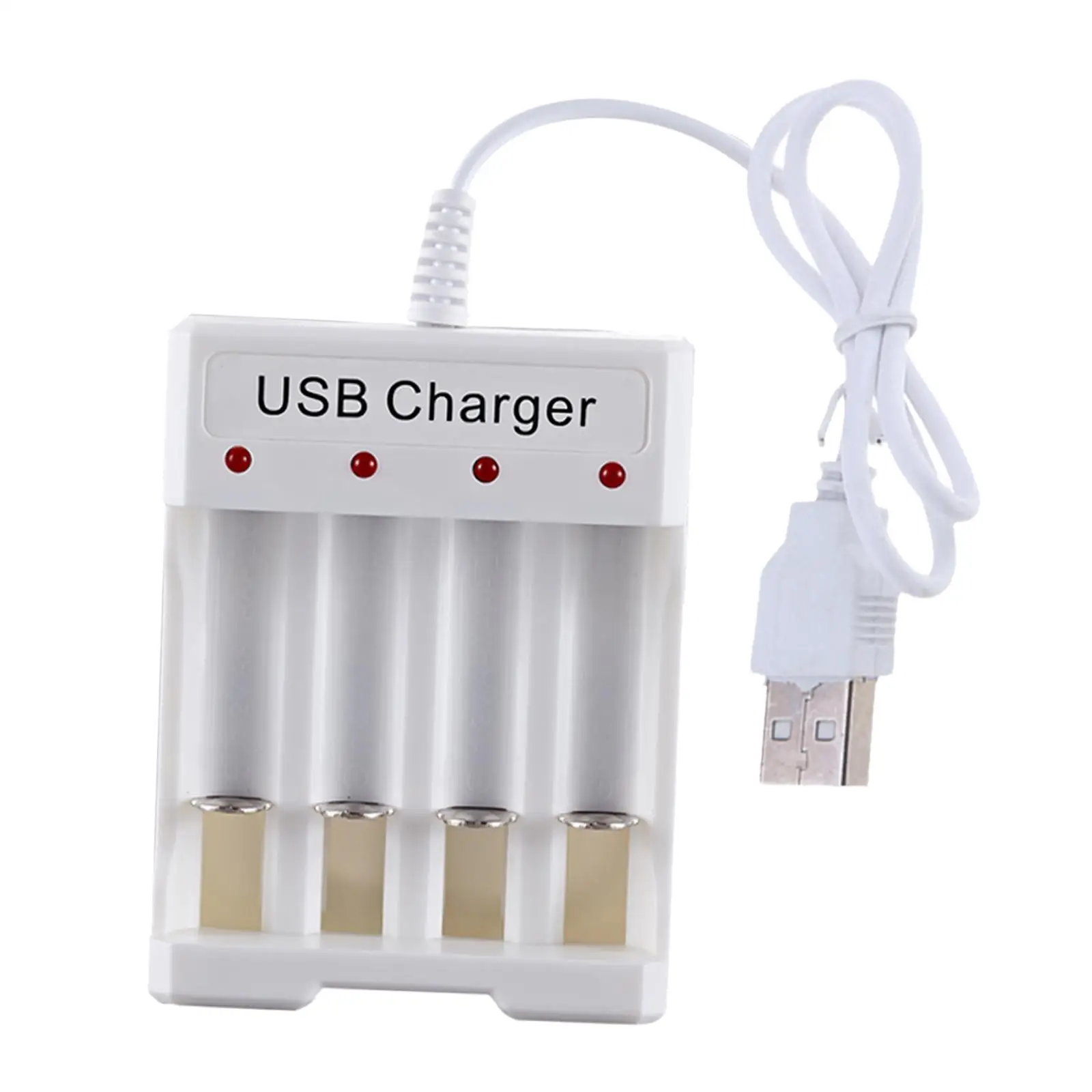 Protable Smart Battery Charger 4 Slots for C D AA AAA Ni-MH -CD Rechargeable Batteries with Discharge Function