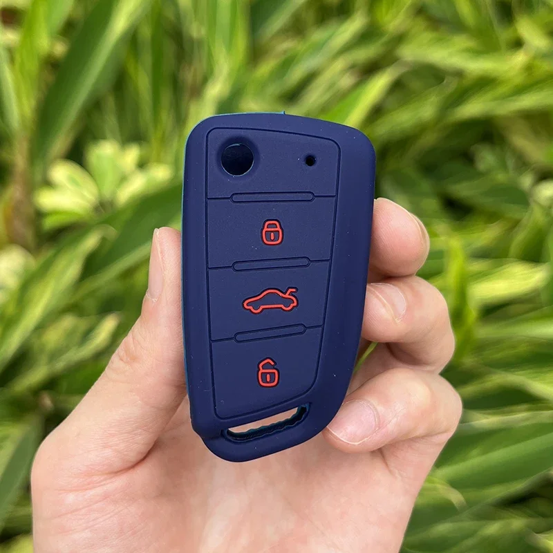 Key Case Cover Key Case Silicone Car Key Cover Case For JAC S2 Refine S3 S4 S5 S7 R3 A5 3button key Accessories