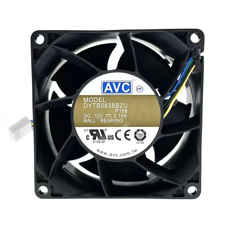 고속 80mm 듀얼 볼 베어링 PWM 냉각 팬 12V DC 80X80X38mm 10000RPM PC 컴퓨터 케이스 쿨러용 강력한 공기 흐름