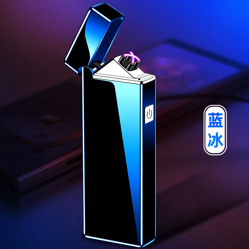 מצת אלקטרונית USB עמידה ברוח, מצת קשת כפולה נטענת באמצעות USB לטיולים בחוץ, טיולי הליכה ונסיעות