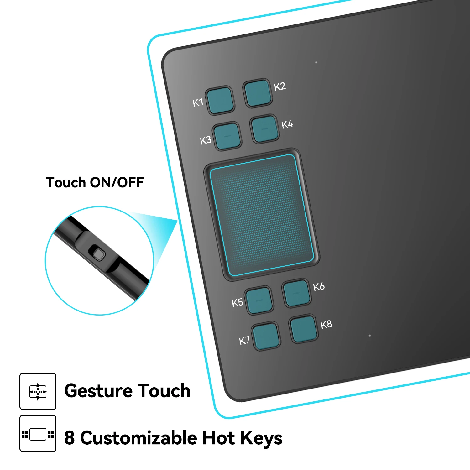 Tavoletta Grafica Veikk A50 10X6 Pollici Supporto Per Pad Didattico Online Digitale Android Linux Mac Windows Con Penna Piuma Senza Batteria