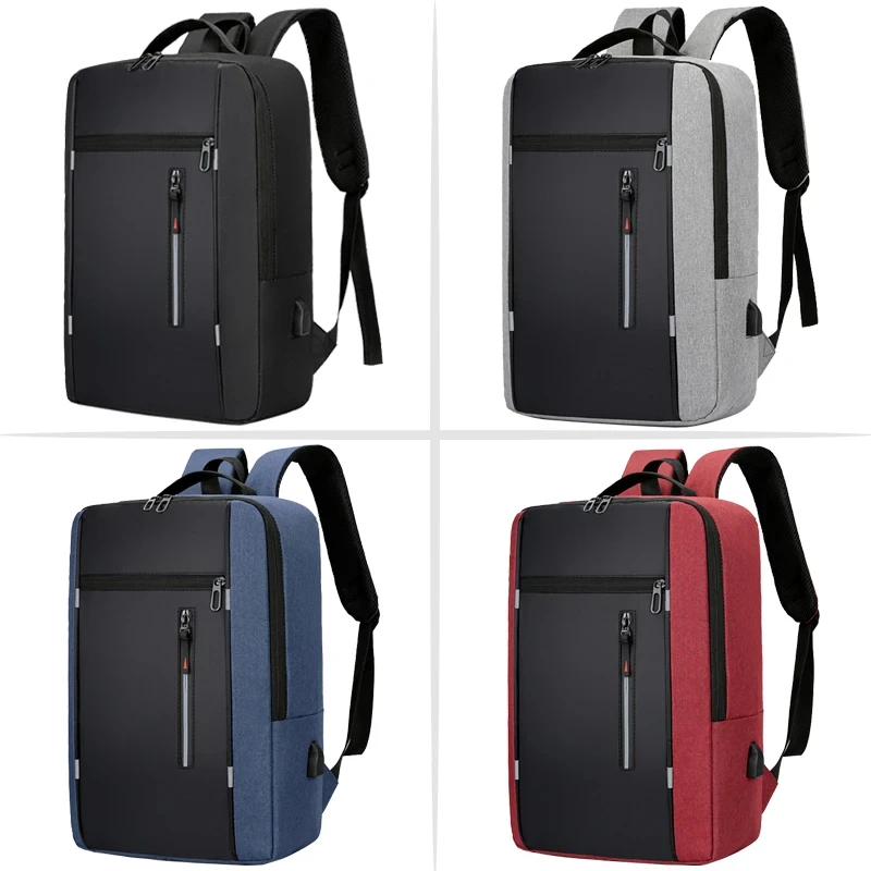 Laptop Backpack Waterproof Oxford 15.6 Inch USB Charging Business Travel School Backpack High Capacity for Men