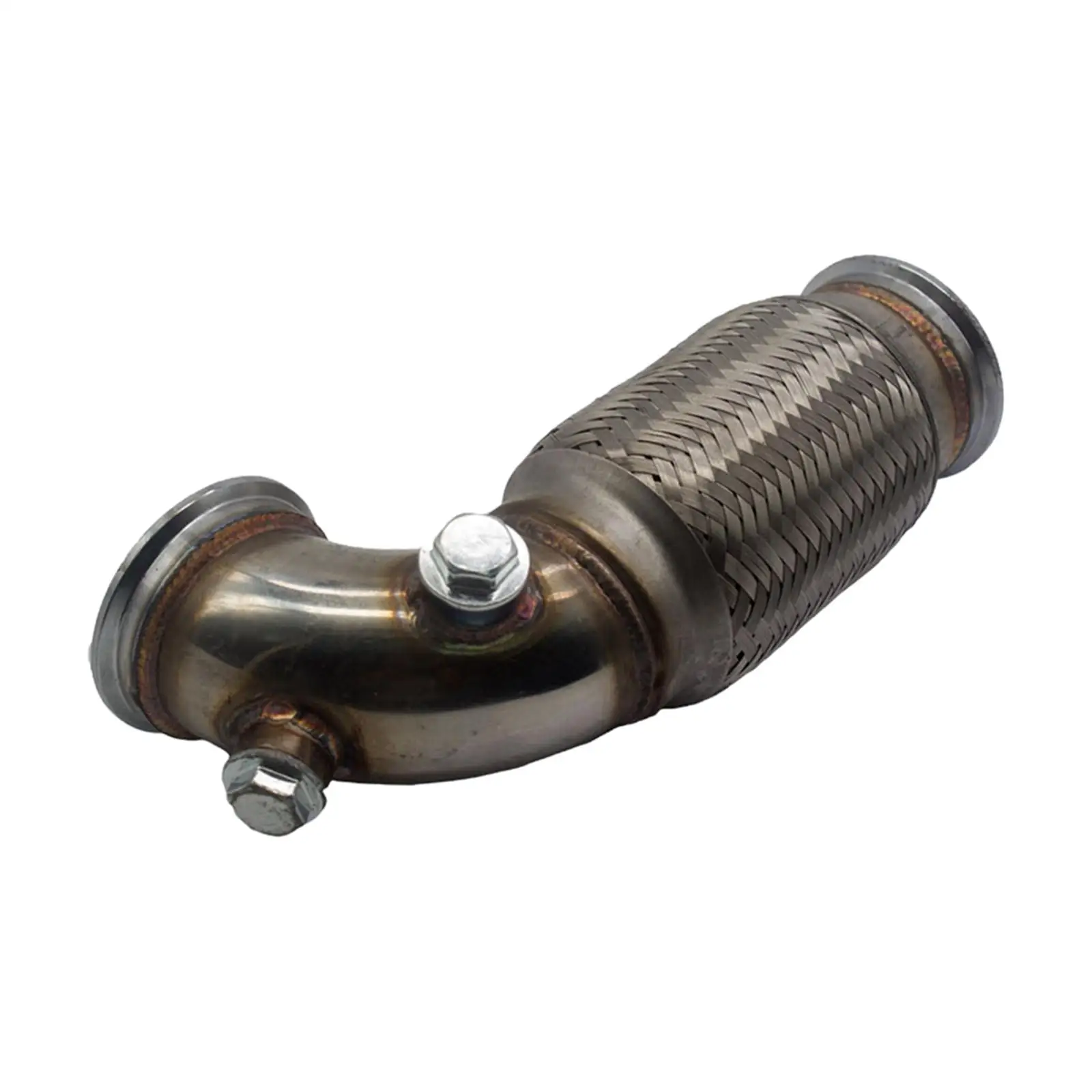 

3.5" to , with Bellow Low 90 Degree with O2 Bungs Plug Scratch Resistance Easy to Install Spare Parts Replacement