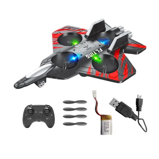 Remote Control Airplane Portable Outdoor Flying Toy with Colorful Light 2