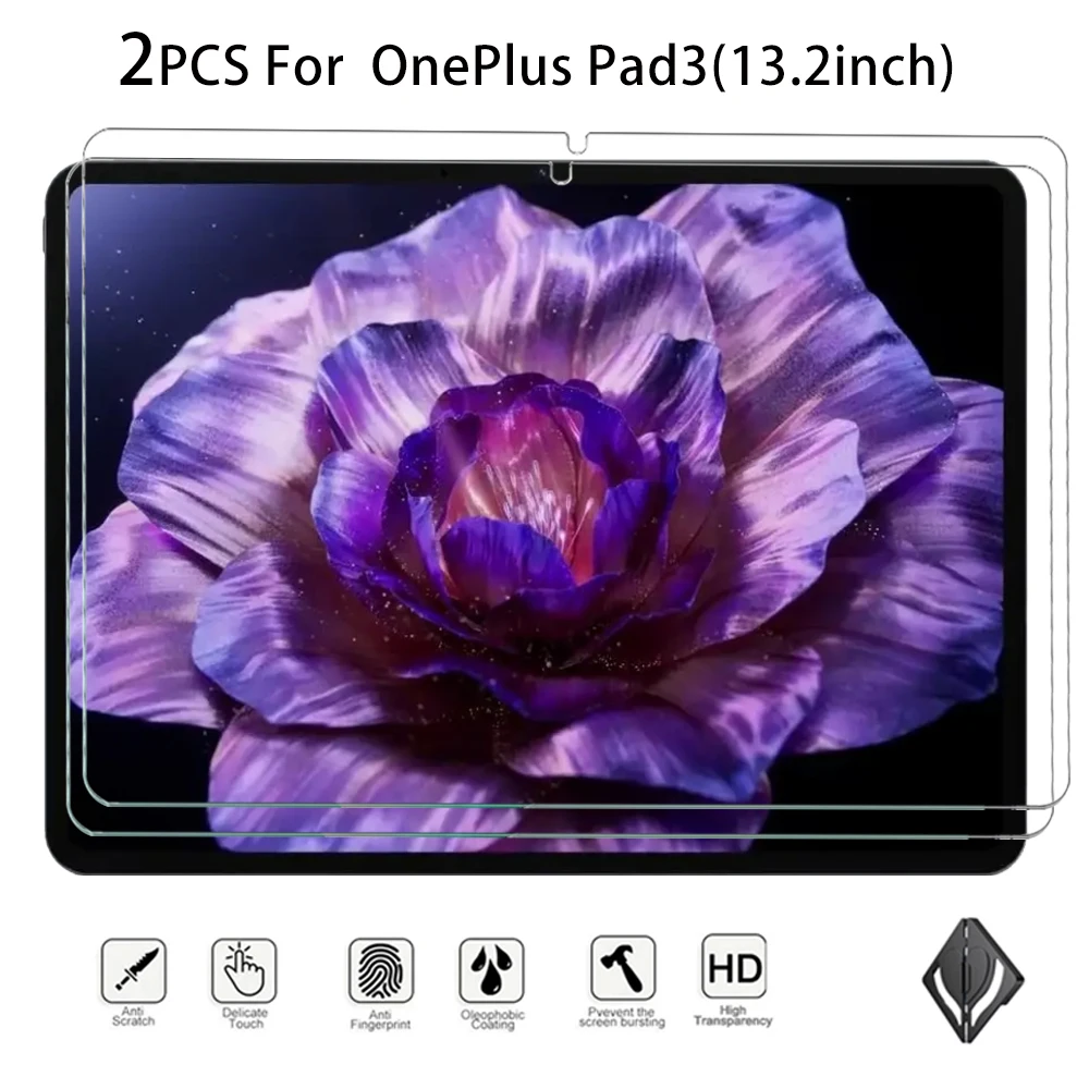 Premium 2-Pack HD Tempered Glass Screen Protector, 13.2-Inch, 9H Hardness