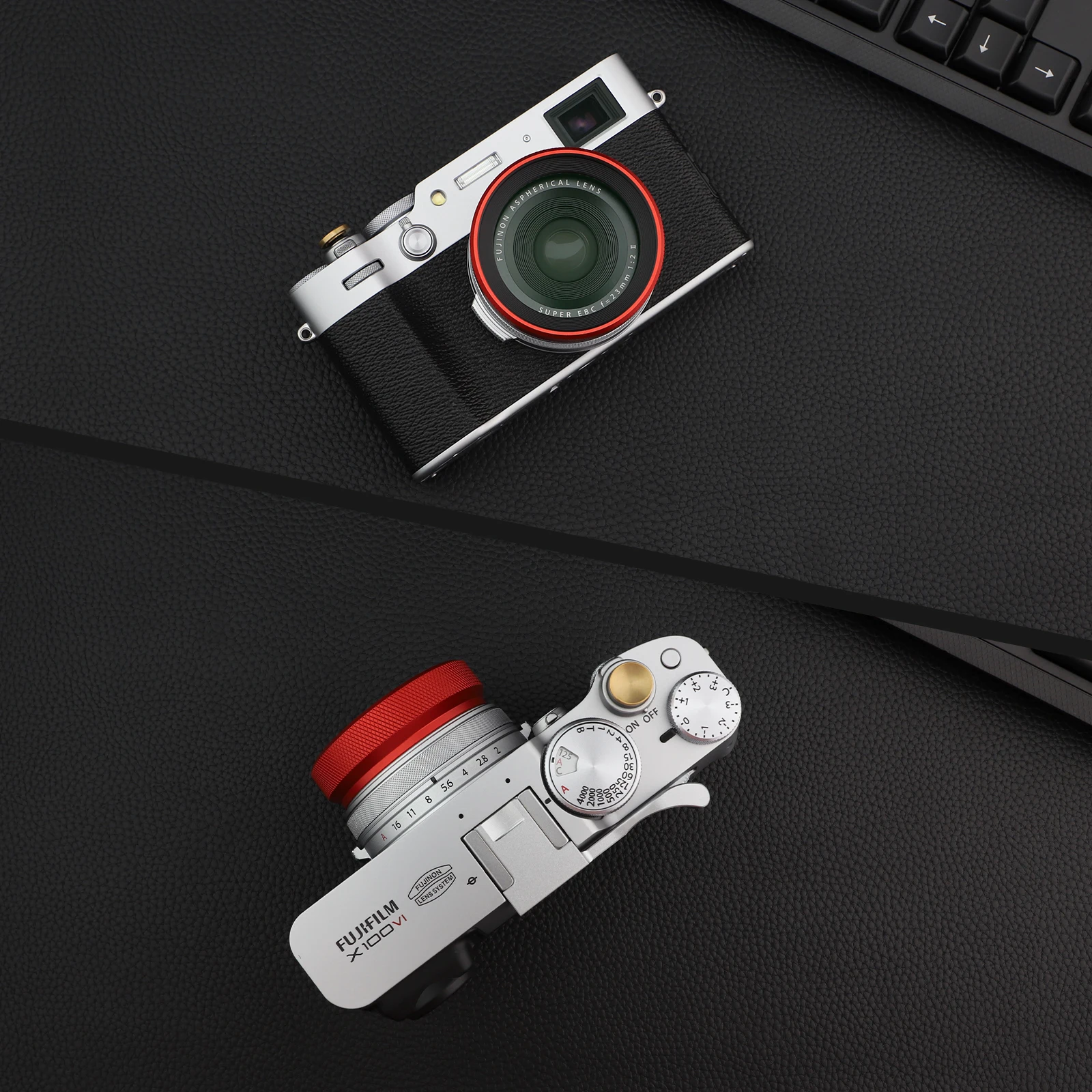 Haoge LUV-X54W Metall-Gegenlichtblende mit MC UV Mehrfach Beschichtetem Ultraviolett-Objektivfilter für Fujifilm Fuji X100VI X100V Kamera Silber – Detail 13