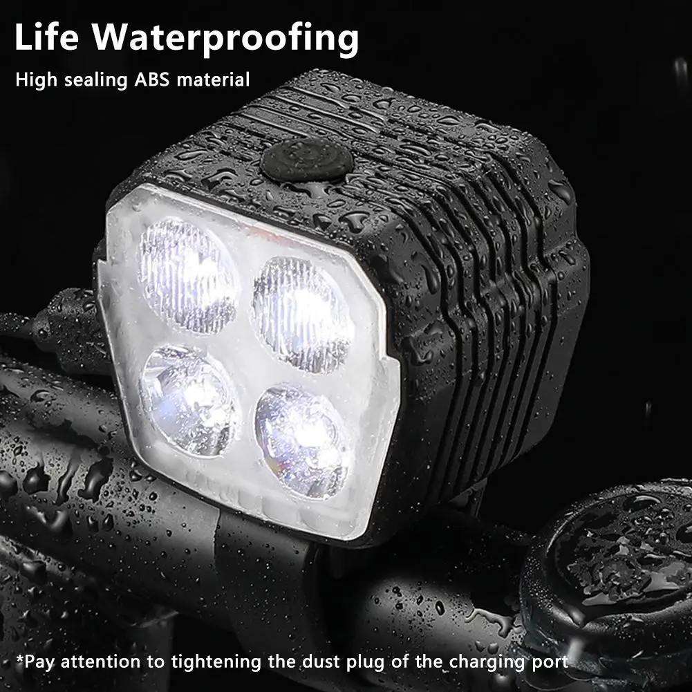 Bicycle Horn Bicycle Flashlight Bicycle Accessories Bicycle Horn Lights 120dB USB Charge 2 In 1 Headlight 4LED 3Modes for Outdoor Mountain Bike