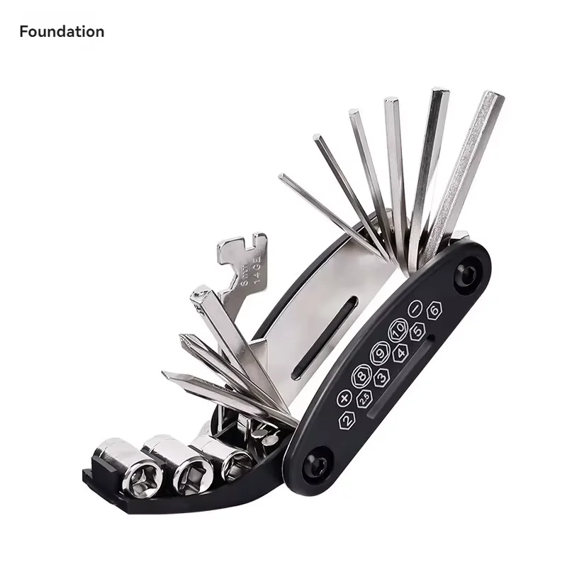 Multitool Vélo 11 En 1 Tomedeks - Kit Réparation Acier Inox | Compact Multitool Vélo 11 En 1 Tomedeks - Kit Réparation Acier Inox | Compact
