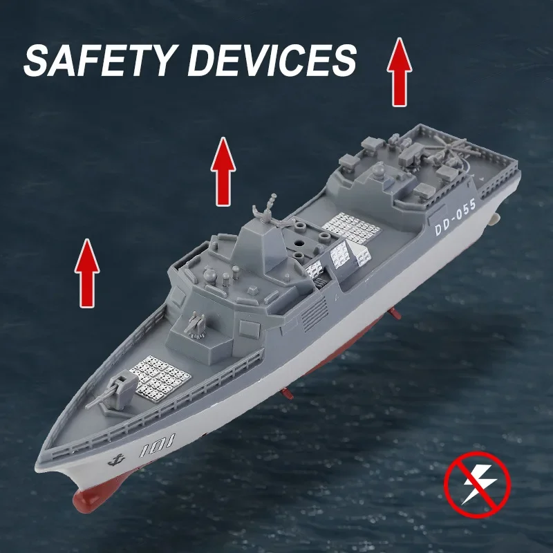 Mini 2.4G Remote-controlled Boat Electric Military Aviation Model High-speed Remote-controlled Destroyer Toy Boat 4