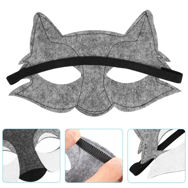 3pcs wolf, felt dress for kids costume party multitool favors tale Therian  mask - AliExpress