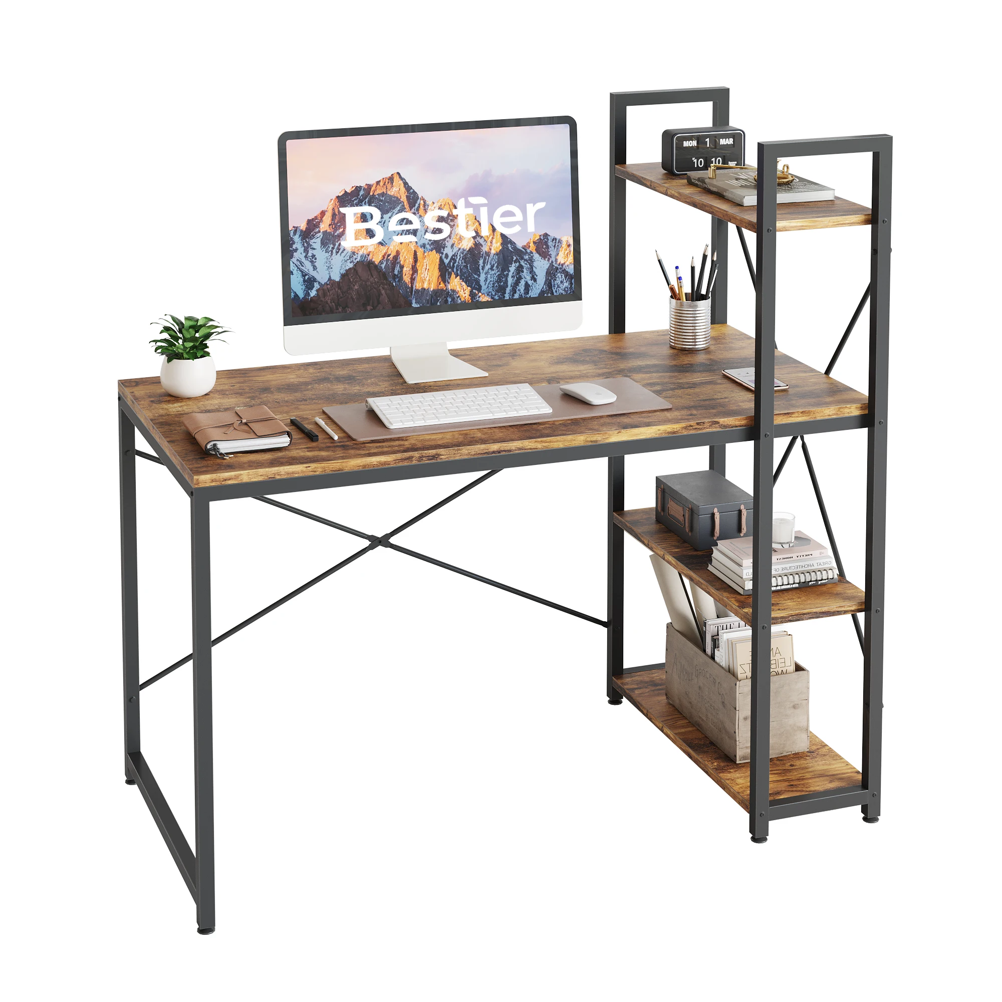 Description Picture 2 of itemL Shaped Computer Desk with Shelf 55