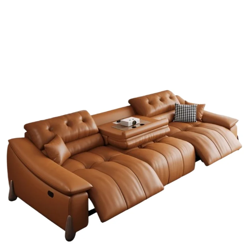 Electric Italian Sofas Minimalist Leather Multifunctional Sofa