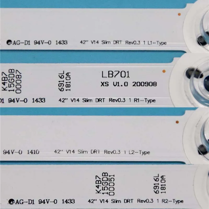 파나소닉 TX-42ASM651 TX-42ASM655 TX-42ASN658 테이프용 백라이트 스트립, TV 조명 바 키트, 6916L-1807A 1808A 1809A 1810A