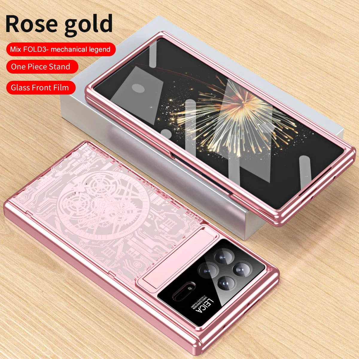 For Xiaomi MIX Fold 3 5G Case 360° Full Screen Protector Cover Hinge Plating Matte Mechanical Case For Xiaomi MIX Fold 3 5G_voghion.com