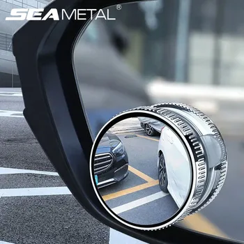 SEAMETAL 2Pcs Car Rear View Mirror 6CM Wide Angle Rearview Blind Spot Mirror Suction Cup HD Convex Mirror for Parking Safe 1
