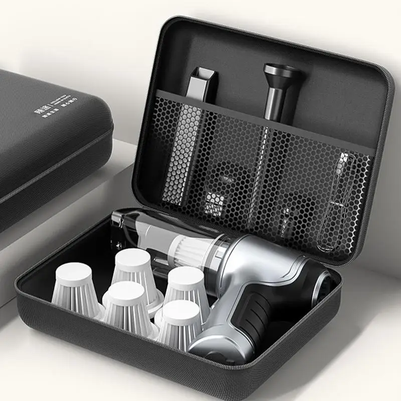Car Vacuum Cleaner Storage Bag car vacuum cleaner bag Portable Air Pump Dustproof Case Headphone Charger Data Cable Storage Organizer Carrying Case