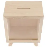 Bank Piggy Money Box Wooden Coin Saving Jar Kids Wood Savings Adults Cash Change case Gift Banks Case Tip storage boxes multiuse 1