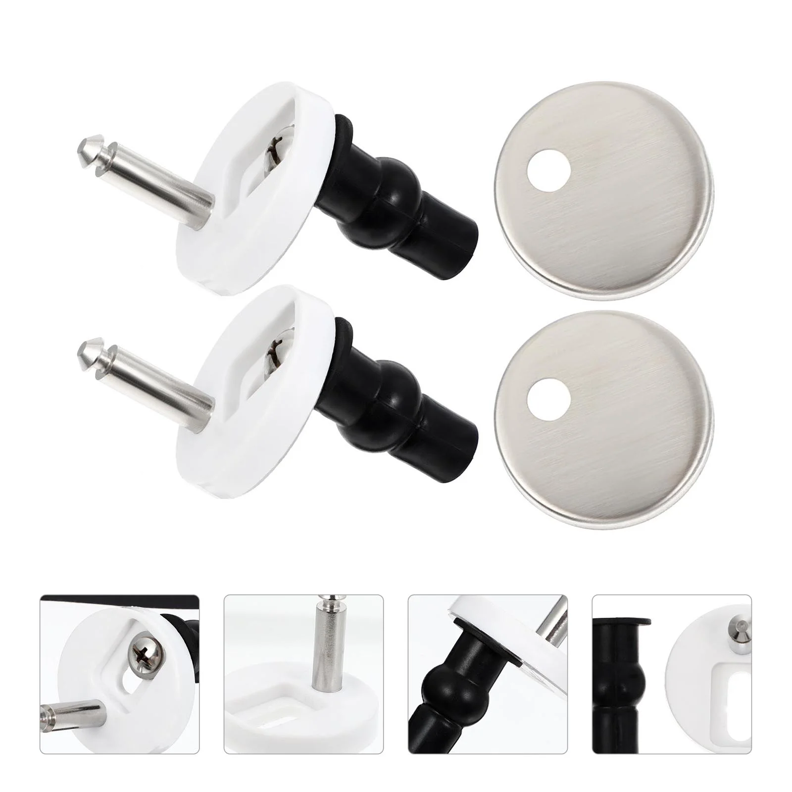 

1 Set/2pcs Toilet Seat Hinges Toilet Seat Fittings Toilet Universal Fasteners