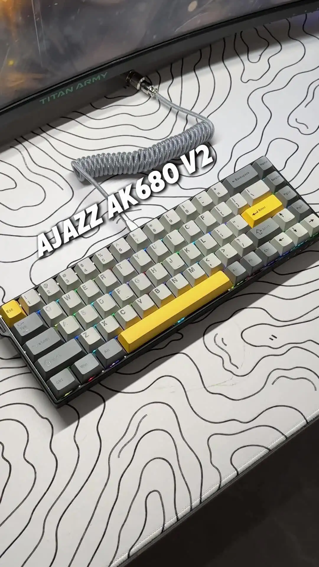 AJAZZ AK680 V2/AK680 MAX 磁気スイッチメカニカルキーボード 60