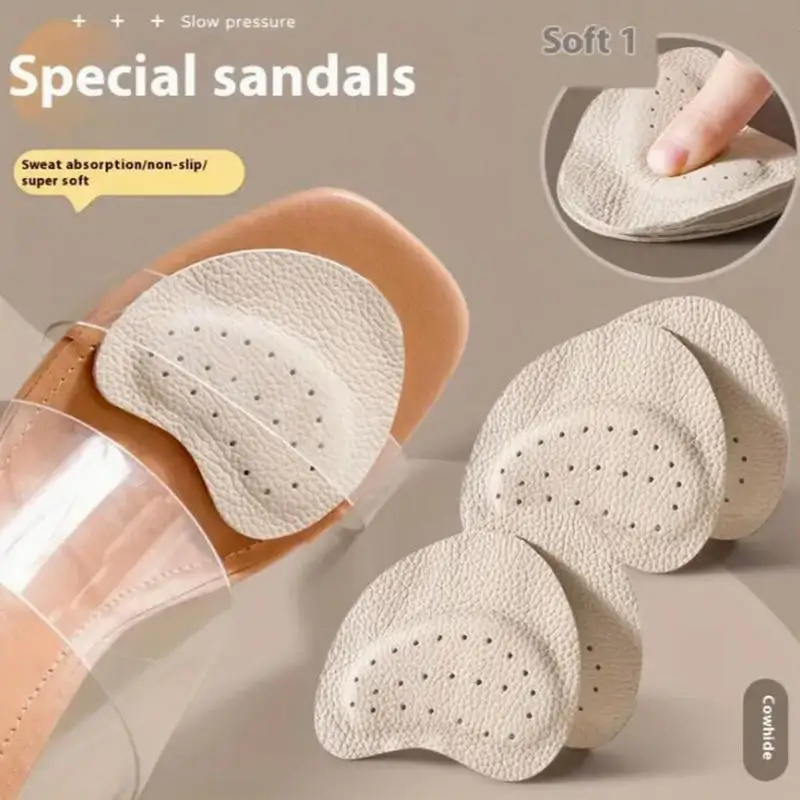 Zehenkissen Fußpflege Schuhe Pad 2 Paar Sandalen Anti-Rutsch-Aufkleber Vorfußpolster Frauen High Heels Schmerzlinderung Einlegesohlen – Detail 12