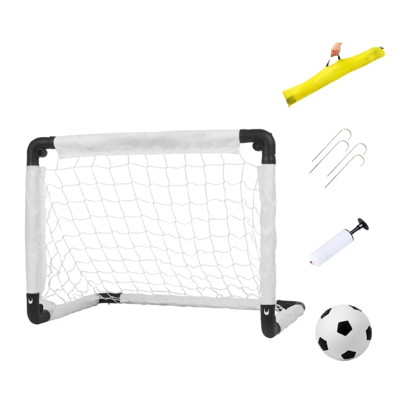 thumbnail image 1 of Porterías de fútbol portátiles y plegables, porterías de fútbol para niños, red ligera para entrenamiento de niños y juegos familiares, 1 of 5