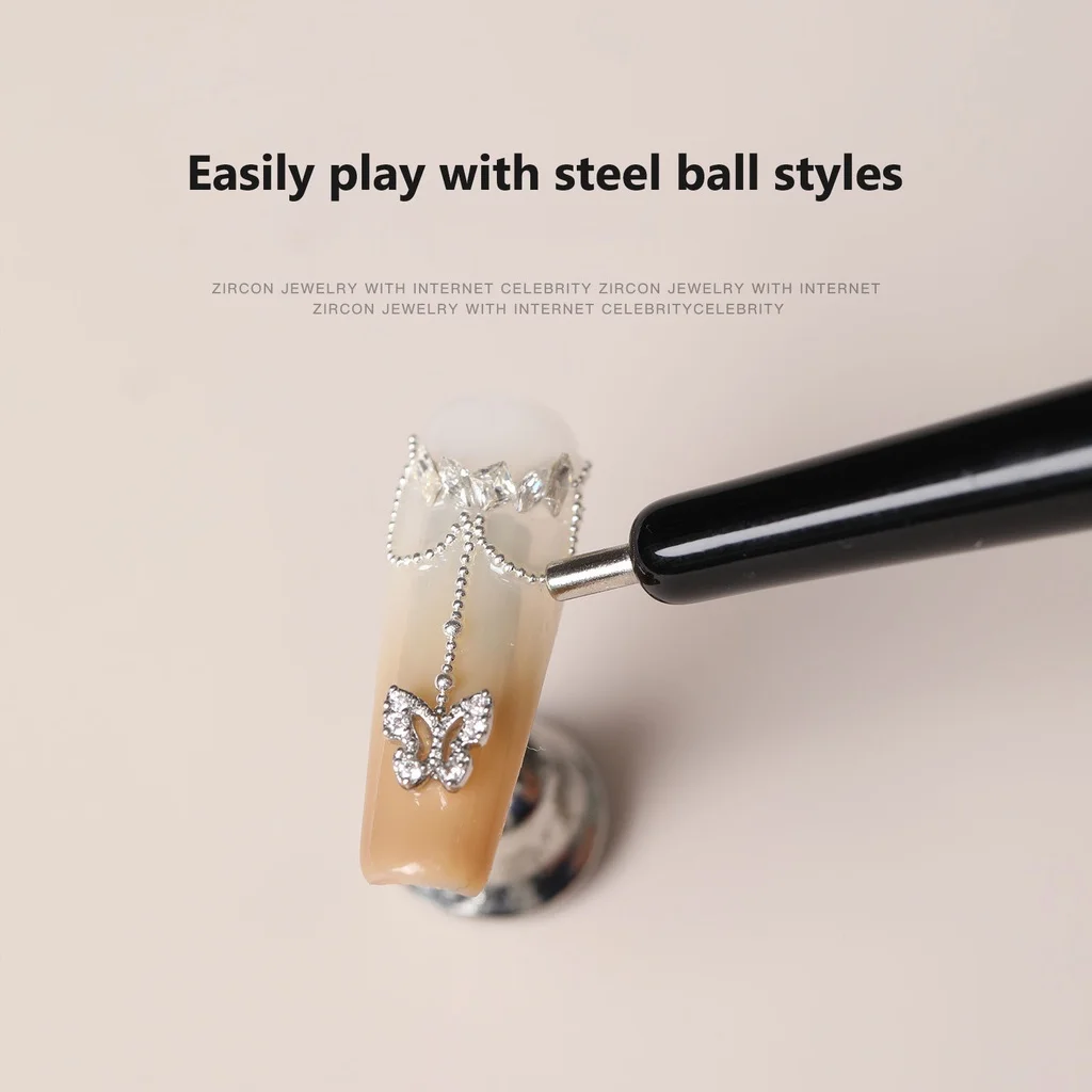 Nail Tools Suction Steel Ball Magnet Pen Nail Art Iron Suction Cat Eye Polish Bead Chain Tool magnetic nail pen