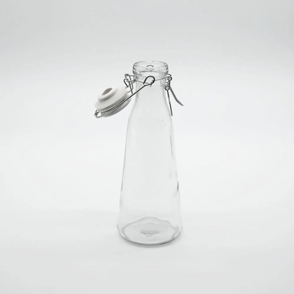 Wholesale Glass Empty Bottle with Swing Top Ceramic Lid Flip Top Glass Storage Can Bottles MOQ2000 Cheap Custom Print Logo 4