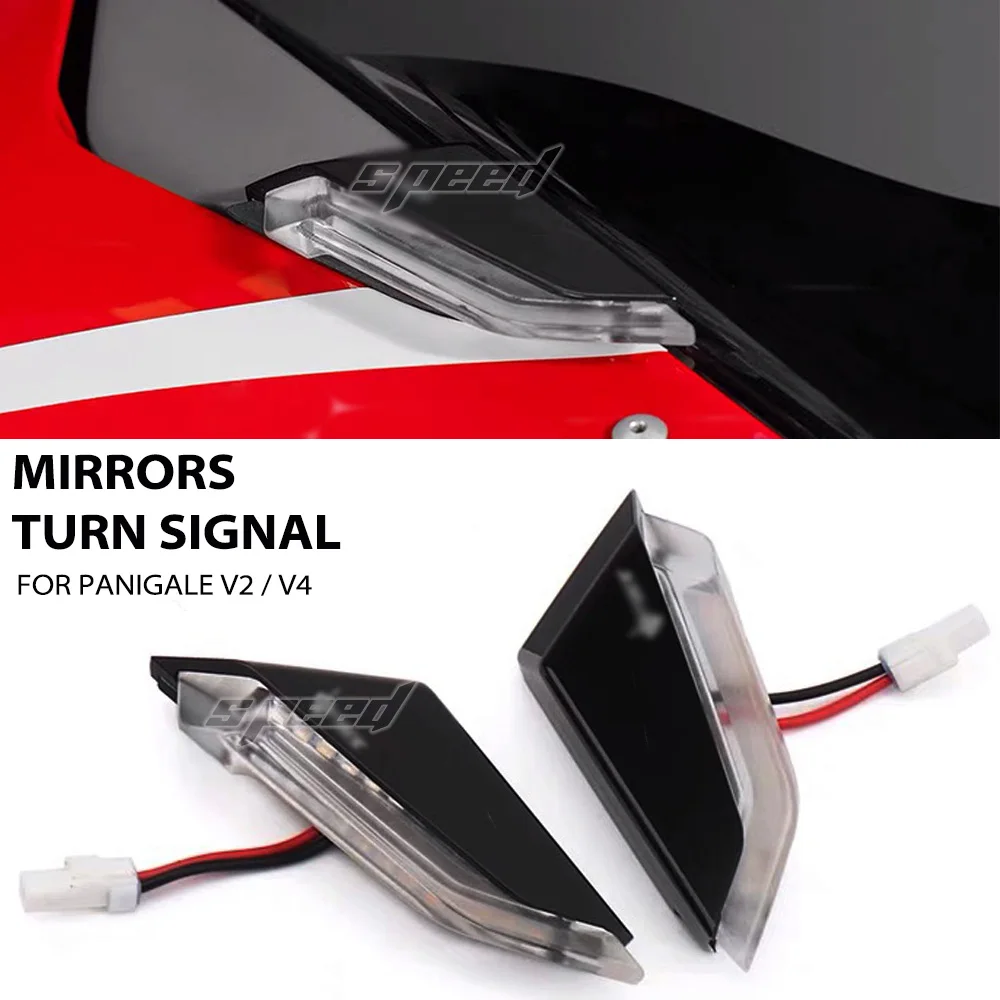 

Motorcycle Accessories Light Front Turn Signal Flasher Indicator Lamp Mirrors LED For DUCATI Panigale V4 V4S V4R PANIGALE V2