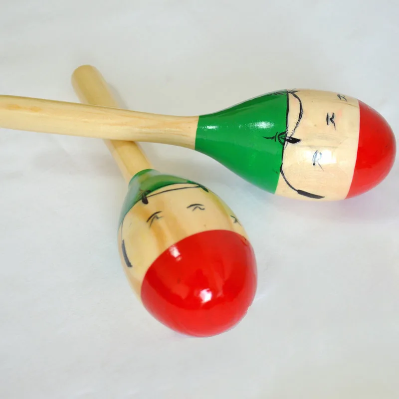 Wooden Sand Hammer Coconut Tree Hand Shake Sand Ball Folk Song Accompaniment Ball Hammer Small Percussion Instrument