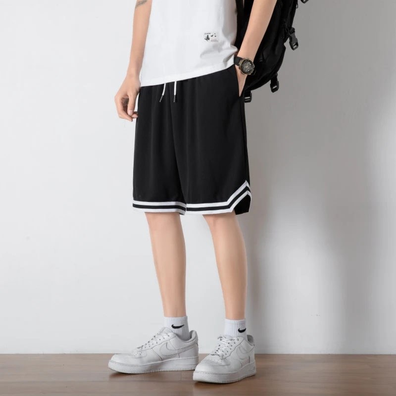 

2024 Men's Summer Mesh Sports Shorts Quick Dry Breathable Drawstring Shorts Casual Loose Large Size Bermuda Basketball Shorts