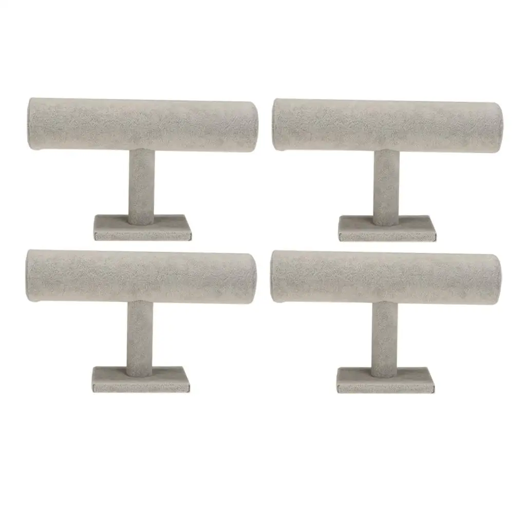 

4x Velvet Jewelry Chain Watch Bracelet Hair Band Display Stand Rack Holder