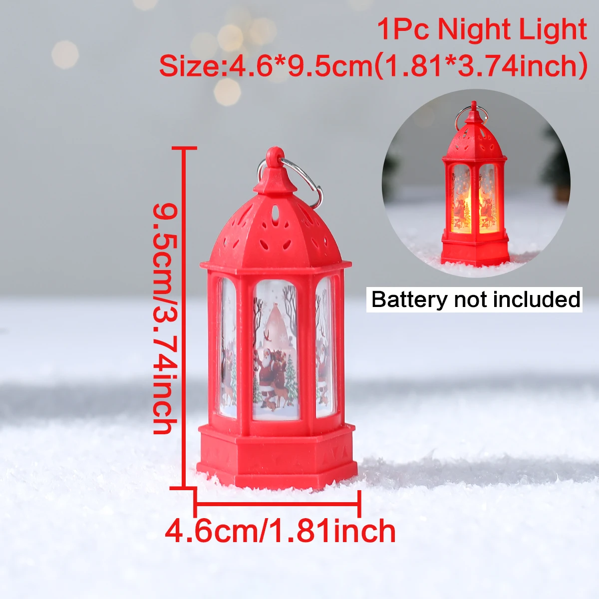 thumbnail image 1 of Farol de Navidad, adornos navideños para el hogar, regalo de Navidad 2024, adornos para árboles de Navidad, Año Nuevo 2025, 1 of 5