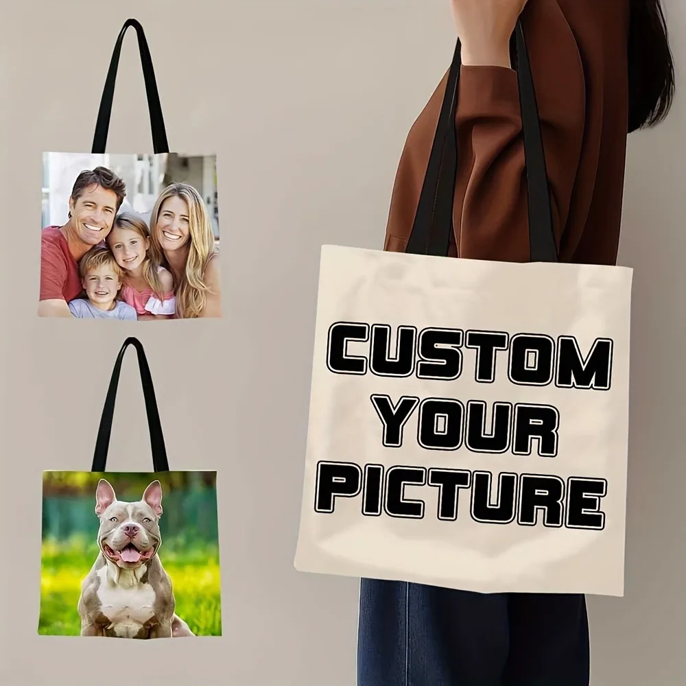 รูปสินค้า กระเป๋าผ้าพิมพ์ลายส่วนตัว สะพายได้หลายสไตล์