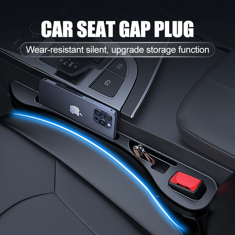 1 Pair Car Seat Gap Filler Side Seam Plug Strip Leak-proof Filling Strip Car Seat Gap Interior Universal Decoration Supplies