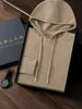 ANGEL Men's Hooded Pullover 100% Cashmere Knitted Sweater  Autumn Winter New Style Long Sleeve Sweater Casual Sports Hoodie Top 4