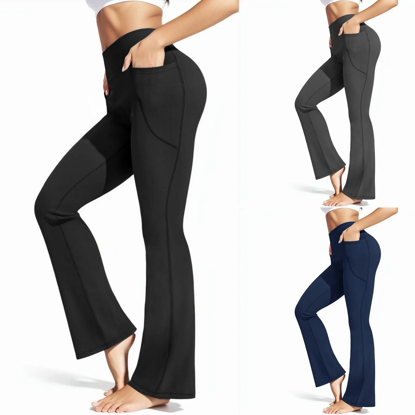 

Women Flare Pants Slim High Waist Solid Sexy Shark Flare Pants Fashion Casual Streetwear Elastic Butt Lift Skinny Leggings