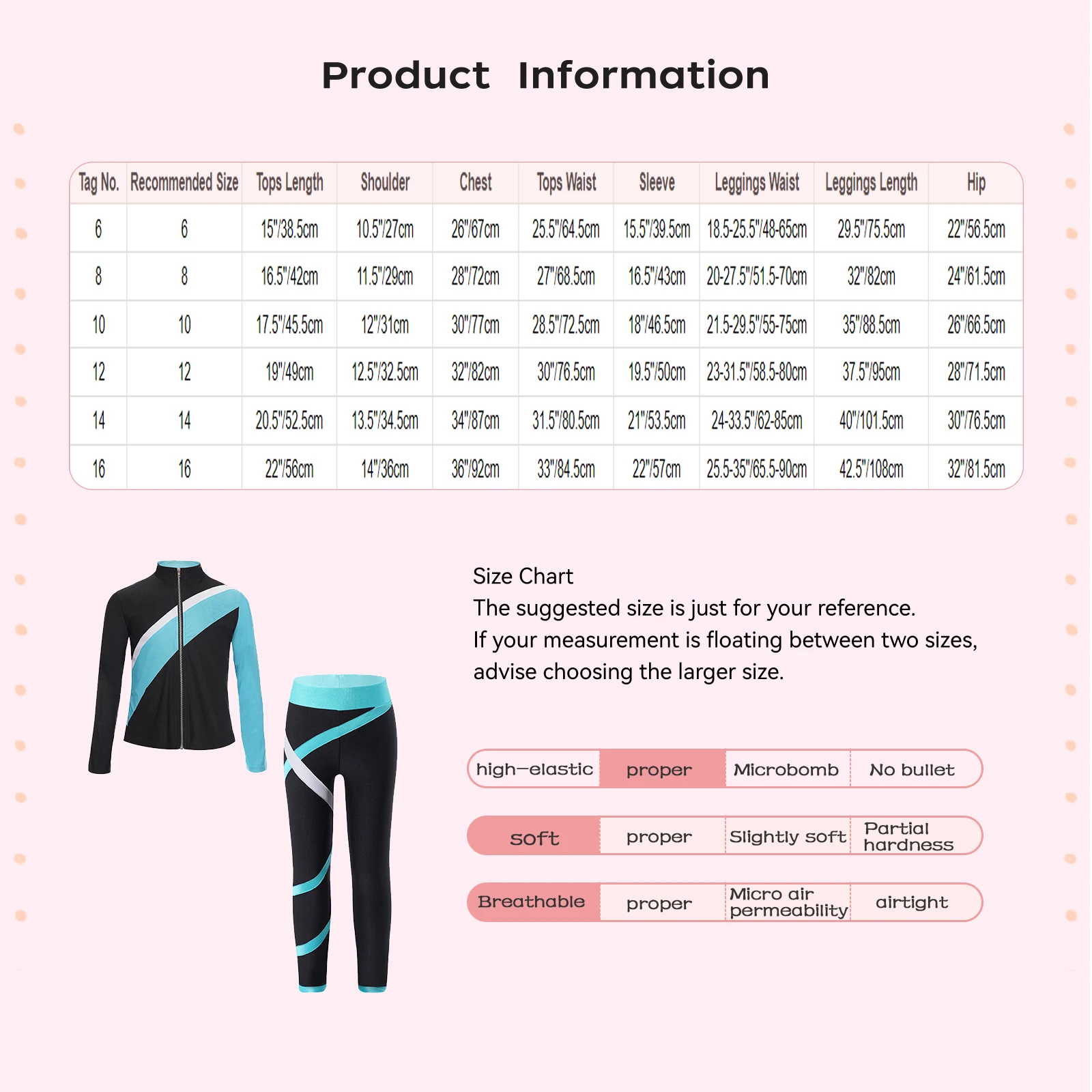 Kids Clothing Set Kids Sports Suit Children Sports Suit Kids Girls Figure Skating Gymnastic Sports Suit Long Sleeve Athletic Sweatshirt Top Leggings Yoga Workout Running Tracksuit