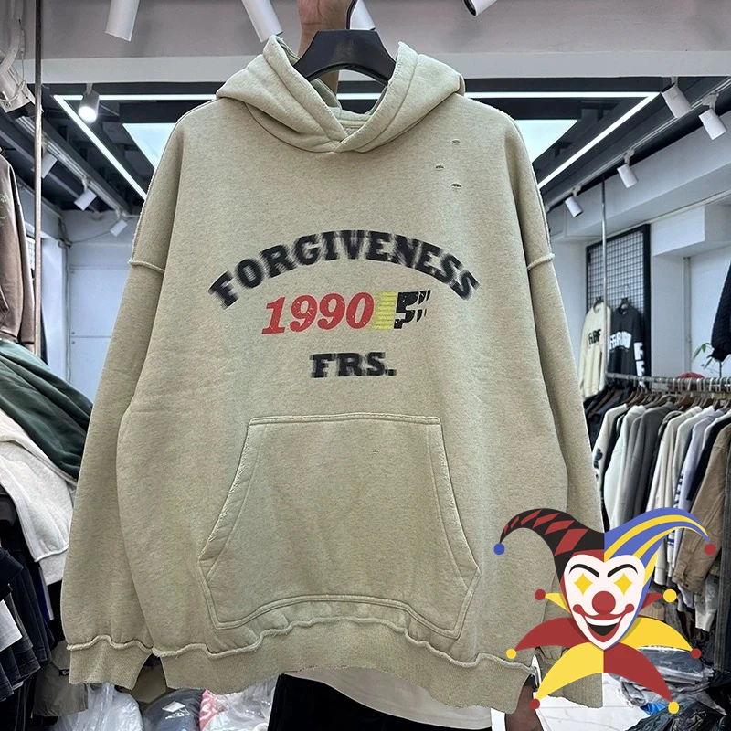 

Knife cutting reverse stitching edge grinding and tattered Hoodie Men Women Adding velvet and thickening Hooded