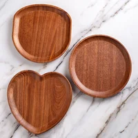 Wooden Heart Shaped Tray Reusable Wood Plate Portable Snack Dish Dessert Cheese Appetizer Salad Fruit Storage Tray For Home Use 2