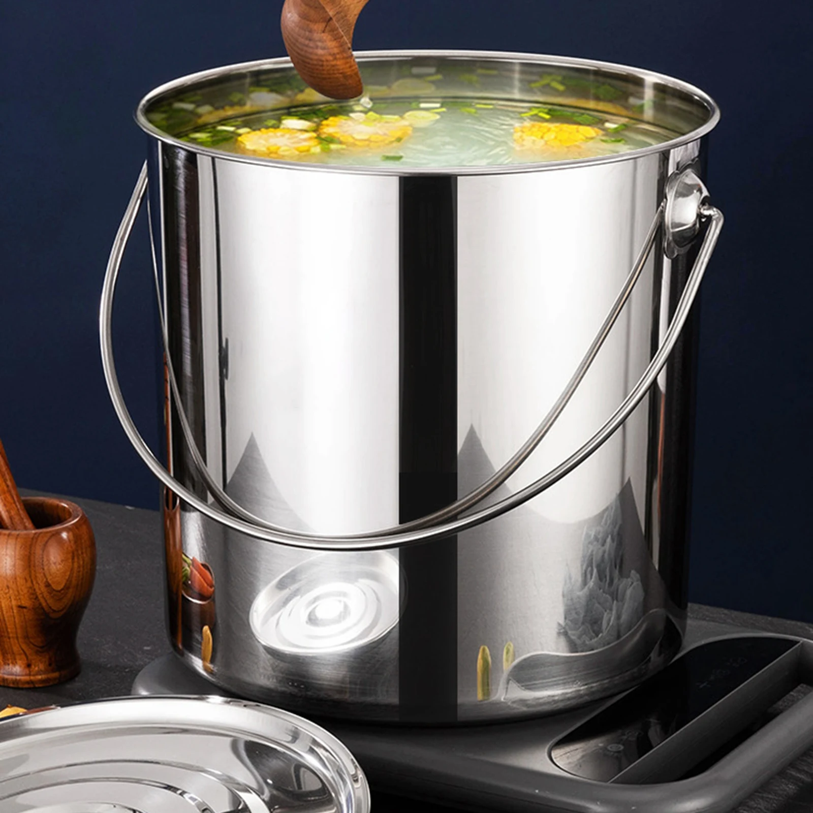 Stainless Steel Stock Pot – Large Capacity Saucepan with Lid for Soup & Stew 4