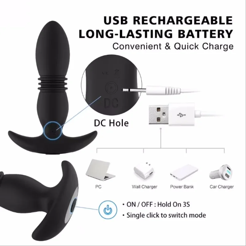 APP Remote Control Telescopic Vibration Butt Plug Anal Vibrator Female Butt Anal Dildo Prostate Massager Male Plug