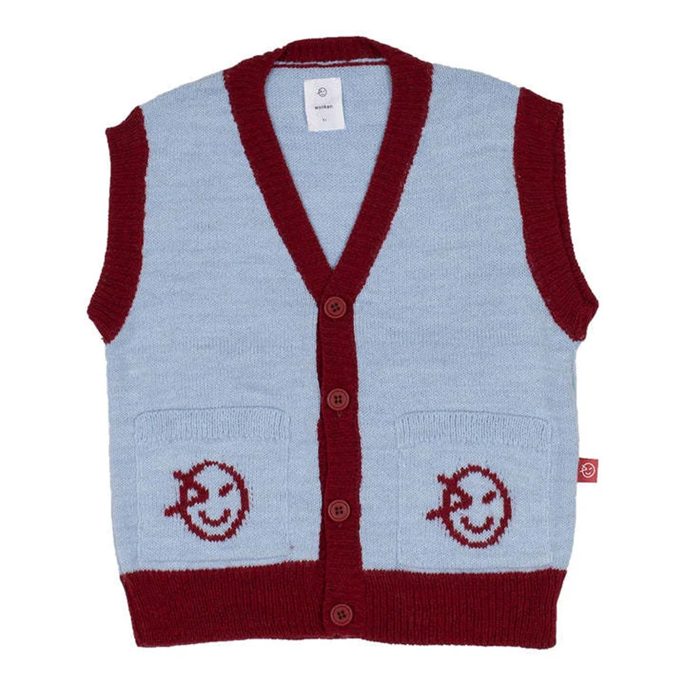AW24 Kids Cardigan for Girl Boy Knitted Vest wyn Striped autumn winter Child Knit Sweaters Vest Pullover outfit Clothes