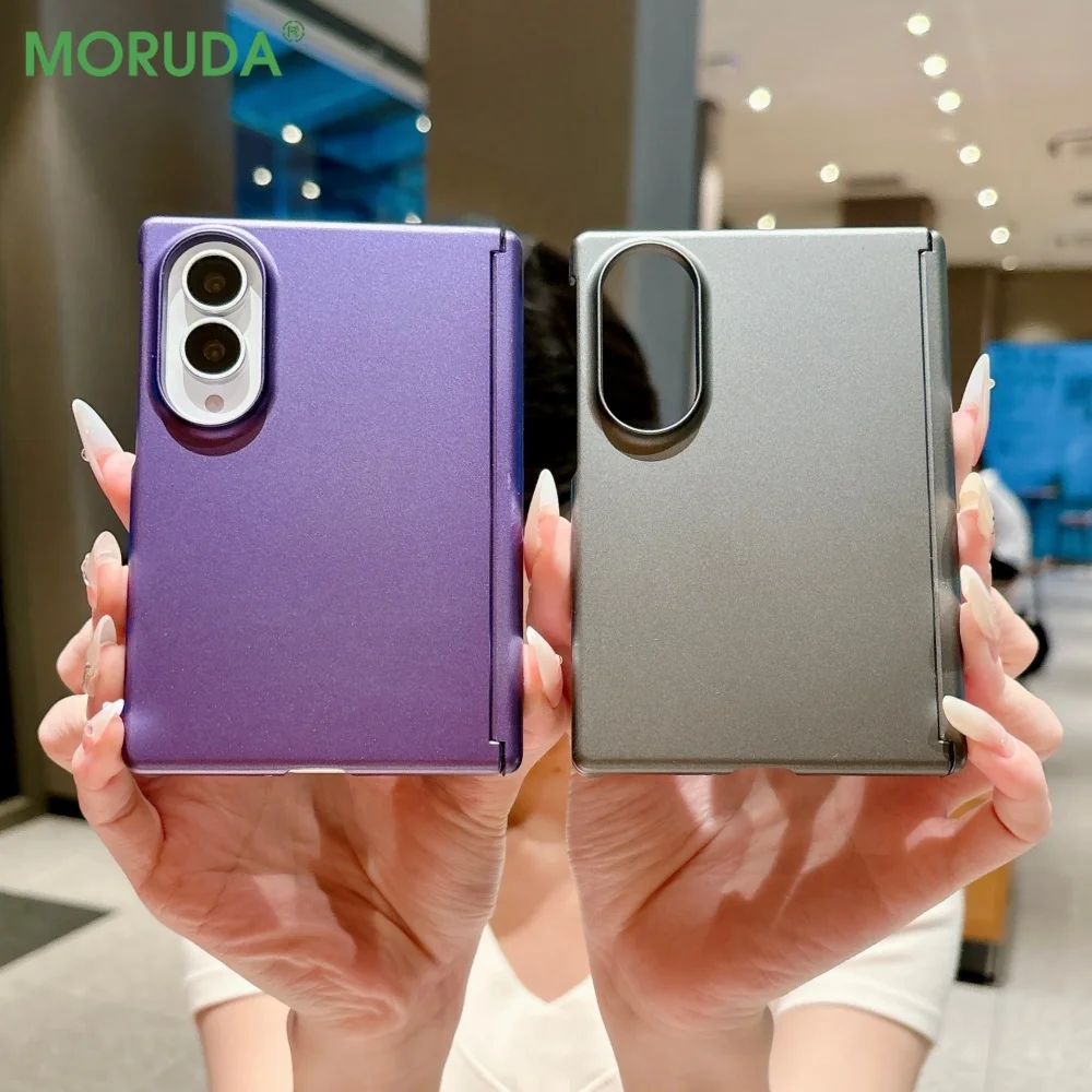 Metallic Paint Phone Case with Hinge Skin Feel and Dual-Axis Shockproof Bumper