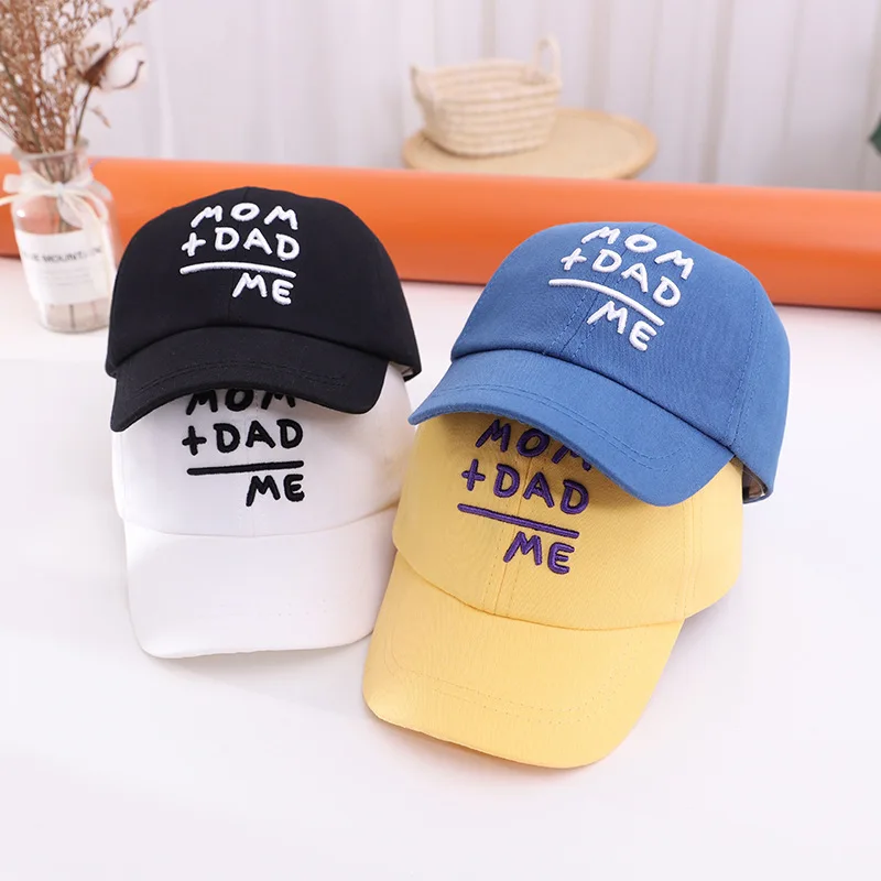 Letter Baby Baseball Hat Soild Color Adjustable Kids Duck Tongue Cap Cotton Children Sun Visors Toddler Bonnet Boy Girl Cap 아기모자 4