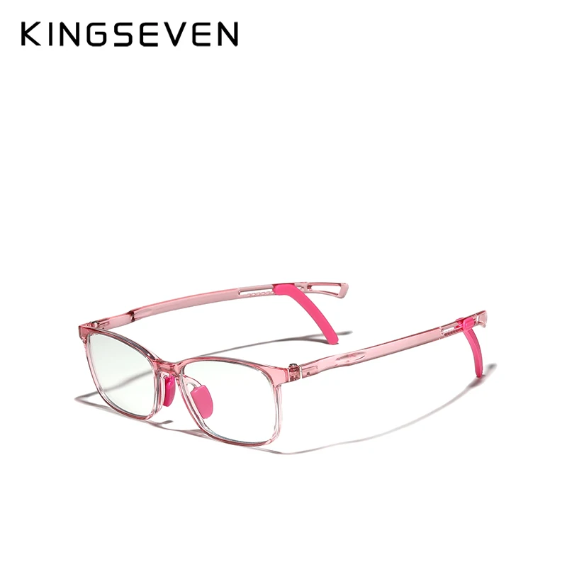 KINGSEVEN Children's Anti Blue Ray Light Blocking Glasses UV400 Optics Glasses Frame For Computer Radiation Protection Lens