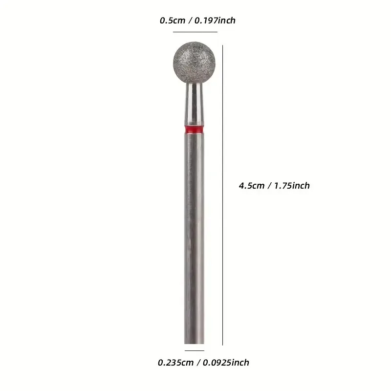 Diamond Cuticle Clean Ball Head Nail Bit 2PCS for Electric Machine Perfect for Gel Polishing Acrylic Manicure Pedicure Cuticle nail drill bit nail drill bits cuticle remover bit diamond burs