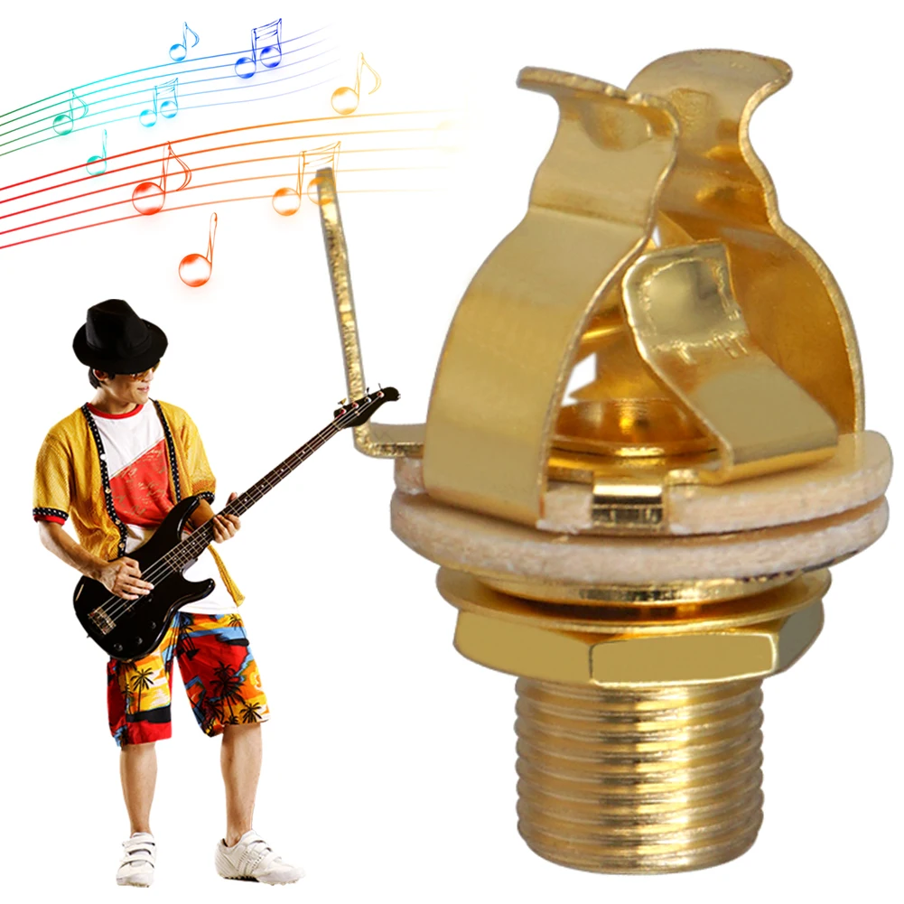 2Pcs 1/4 Inch 6.35Mm Guitar Pickup Output Jack Metal Guitar Stereo Socket Parts Mono Jack Socket for Electric Bass